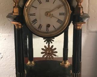 Beautiful Mantle Clock c1890-1920.  Recently had works cleaned and serviced.  Most likely Germany