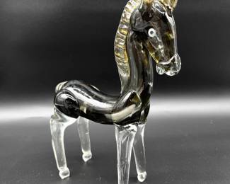 113 CristalesdeChihuahuaGlassHorseHandBlownGlassArt