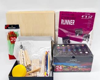 73 CompleteArtistsSetCaliartAcrylicPaintSoucolorBrushesMore