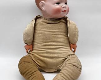71 AntiqueGermanByeLoBabyDollPorcelainHeadbyGraceSPutnam