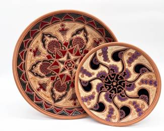 62 PairofBonisPotteryOriginalRhodesGreecePlates