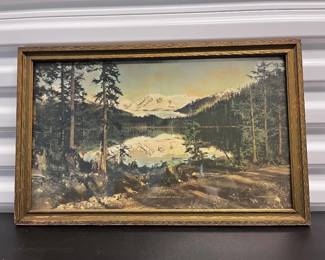 95 FramedPhotoofMendenhallGlacierFromAukLakeByEAndrews