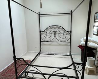Metal queen canopy bed frame
