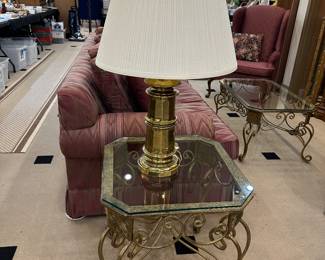 Metal/glass end and coffee tables