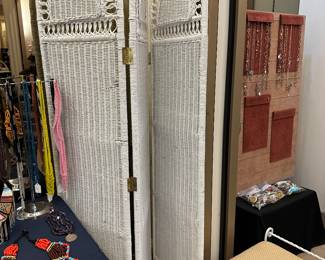wicker room divider