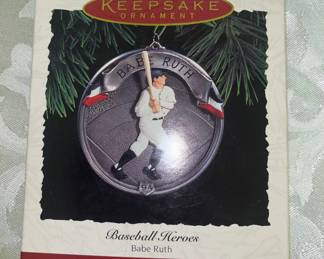 Hallmark Babe Ruth, baseball ornament, other players available
