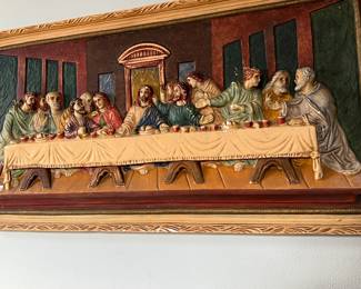 Last Supper plaster wall hanging