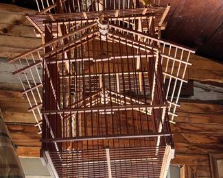 Old wood bird cage
