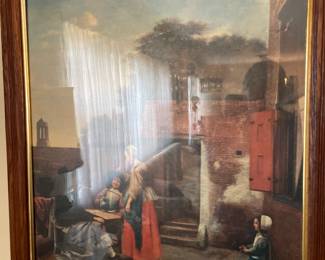 Peter De Hooch vintage print “ Dutch Courtyard”