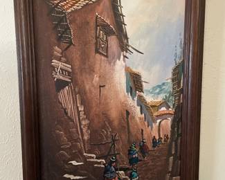Original oil on canvas painted in Peru