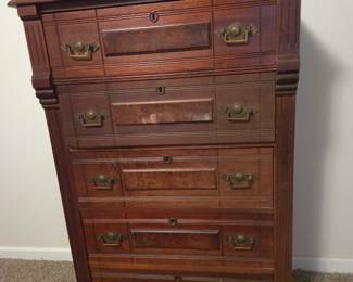 Early American Cherry Tall Dresser 