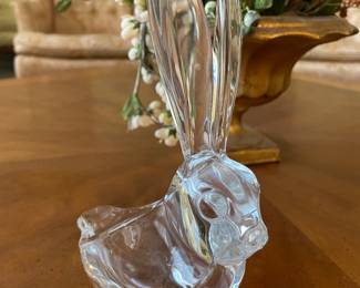 Vintage Art Vannes Le Chatel France Crystal Bunny