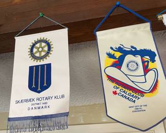 Vintage Rotary Flags from around the world 
