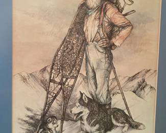 Signed Ltd. Ed/2000 Art Print by Doug Lindstrand Sketch  "The Alaskan"