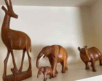 Wood Carved African animals from Kenya