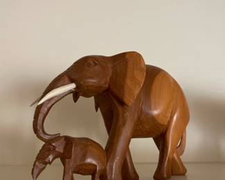 Wood carved elephants Kenya 