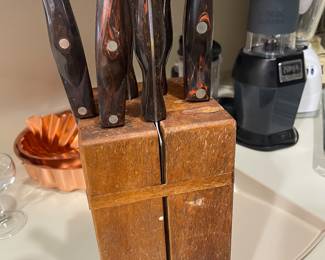 Cutco with butcher block