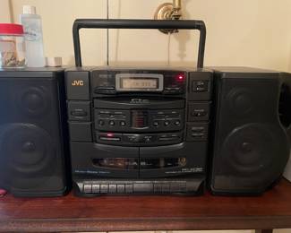 JVC Boom Box CD & Cassette with speakers 