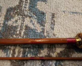vintage Lamiglas S-glass 8 1/2' /8186 fiberglass fishing rod, vintage Weber Professor #1603 Bamboo Fly Rod, vintage Hedden Delux #260 Bamboo rod.