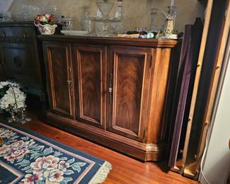 Drexel Dining table with 8-chairs, Drexel Buffet Server cabinet, Drexel lighted China Cabinet, antique sideboard cabinet, Drexel Secretary Hutch cabinet.