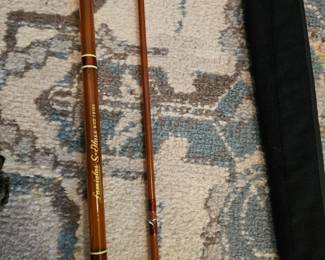 vintage Lamiglas S-glass 8 1/2' /8186 fiberglass fishing rod, vintage Weber Professor #1603 Bamboo Fly Rod, vintage Hedden Delux #260 Bamboo rod.