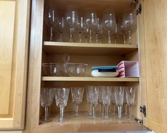 Bottom wine glasses are WATERFORD.