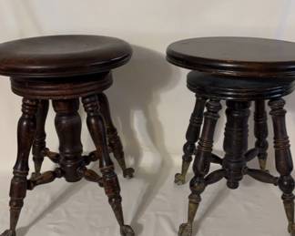  01 Two Vintage Piano Stools
