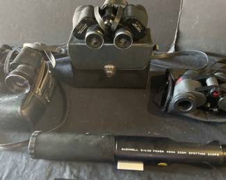 Bushnell Sky Rover InstaFocus Spotting Scope And Three Binoculars