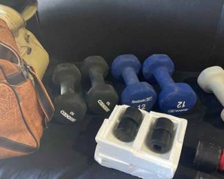 Hand Weights And Bags For Storing