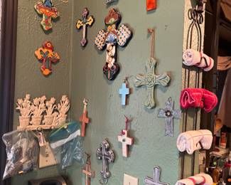 Crosses of all Kinds through out the house
