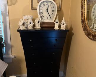 Jewelry Box , Shabby Chic birdhouses, Vases  and Clock
