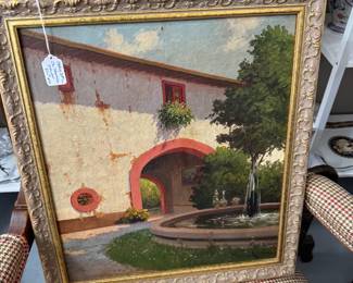 oil painting with frame