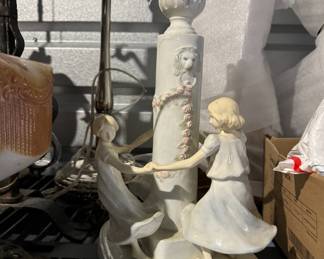 porcelain figural lamp