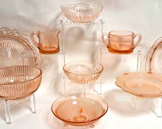 PINK DEPRESSION GLASS LOT
