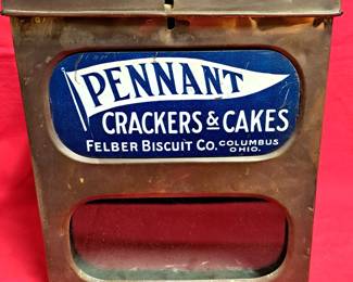 RARE PENNANT CRACKERS & CAKES METAL BOX FELBER BISCUIT CO COLUMBUS OHIO