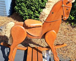 HAND MADE WOOD ROCKING HORSE