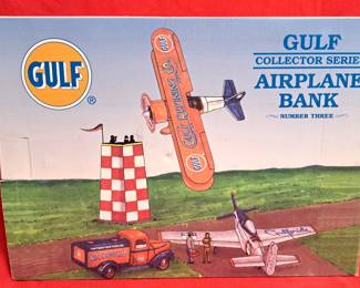 GULF OIL AIRPLANE AIR PLANE BANK