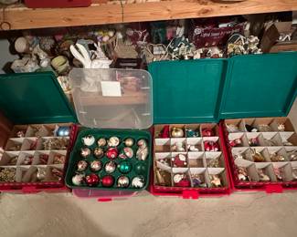 Enough Christmas ornaments for 10 trees!