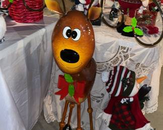 Large Metal Reindeer 