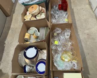 Box Lots of Misc Glassware and China Orlando Estate Auction