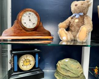 Steiff Bear, Military Helmet and Mantel Clocks Orlando Estate Auction