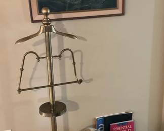 Vintage GlobeVintage Brass Gentleman Clothing Rack And More.