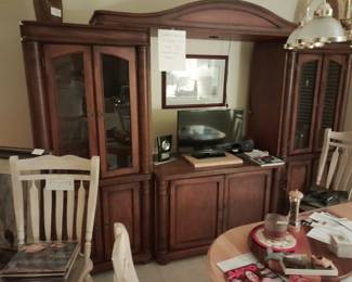 Well entertainment center in the living room can be sold separately if so desired..
Lighted display cases $300