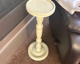 White Distressed Pedestal