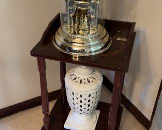 Side table- Decorative Urn- Clock