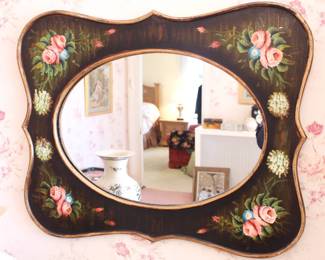 Painted mirror frame.