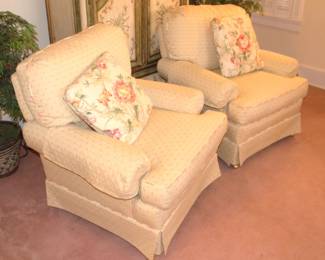 BUY IT NOW! $195.00. Pair custom upholstered chairs.