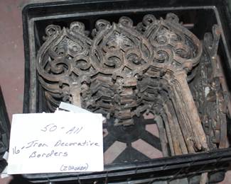 16 Iron Decorative Garden Borders.