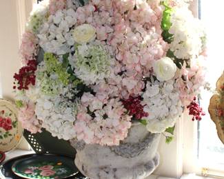 Large floral arrangement.