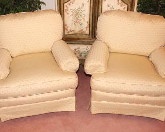 BUY IT NOW! $195.00. Pair custom upholstered chairs.